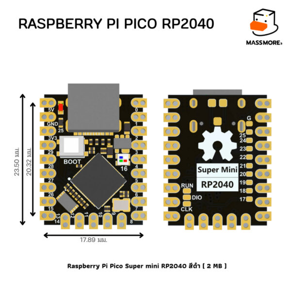 RP2040 Raspberry Pi Pico mini development board รองรับ Micro Python Arduino - Image 8