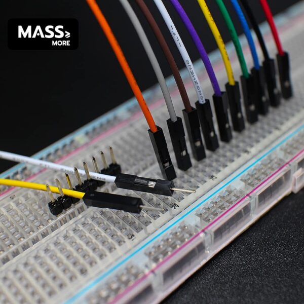 สายจั๊มเปอร์อย่างดี Jumper wire ยาว30 ซม. ตัวผู้-ตัวผู้ ขนาด 24AWG ทดลองวงจรอิเล็กทรอนิกส์ - Image 6