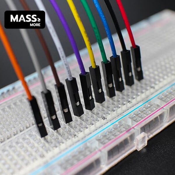 สายจั๊มเปอร์อย่างดี Jumper wire ยาว30 ซม. ตัวผู้-ตัวผู้ ขนาด 24AWG ทดลองวงจรอิเล็กทรอนิกส์ - Image 7