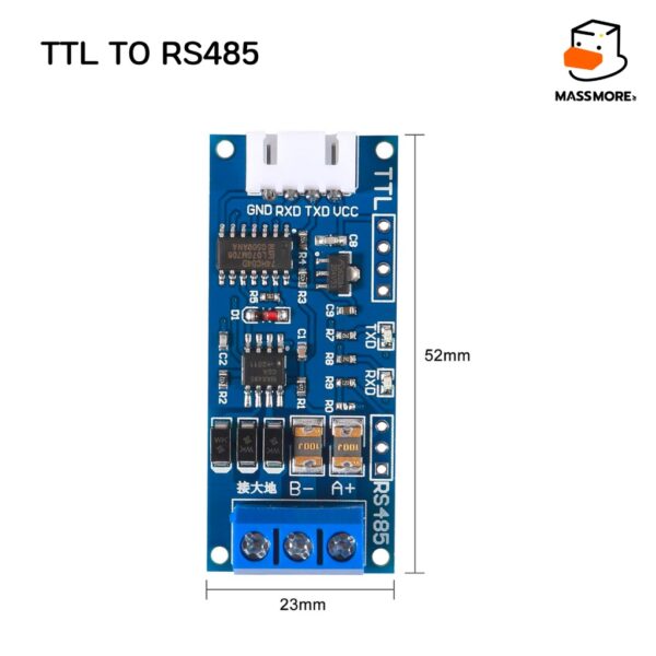 โมดูลแปลงสัญญาณ TTL to RS485 Serial UART DC3-24V - Image 6