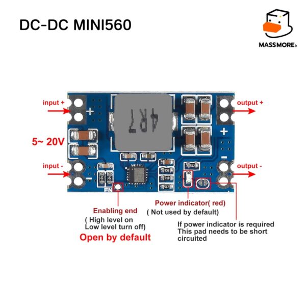 5A DC-DC Mini560 Step-Down 3.3V / 5V - Image 3