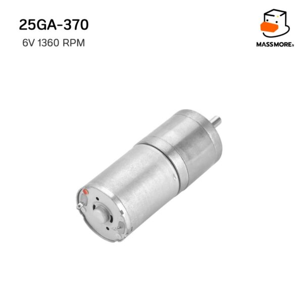 25GA-370 มอเตอร์แรงบิดสูง 25GA สีดำ 12V ความเร็วรอบ 4545RPM / 117RPM  มอเตอร์แรงปานกลาง สีเงิน 6V 1360RPM - Image 5