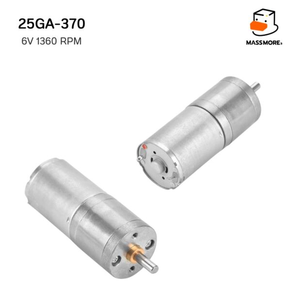 25GA-370 มอเตอร์แรงบิดสูง 25GA สีดำ 12V ความเร็วรอบ 4545RPM / 117RPM  มอเตอร์แรงปานกลาง สีเงิน 6V 1360RPM - Image 7