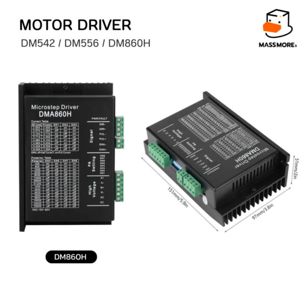 DM542 DM556 DM860H มีพัดลม ชุดขับมอเตอร์ Stepper Motor Driver Controller High power OptiDrive DM Series - Image 4