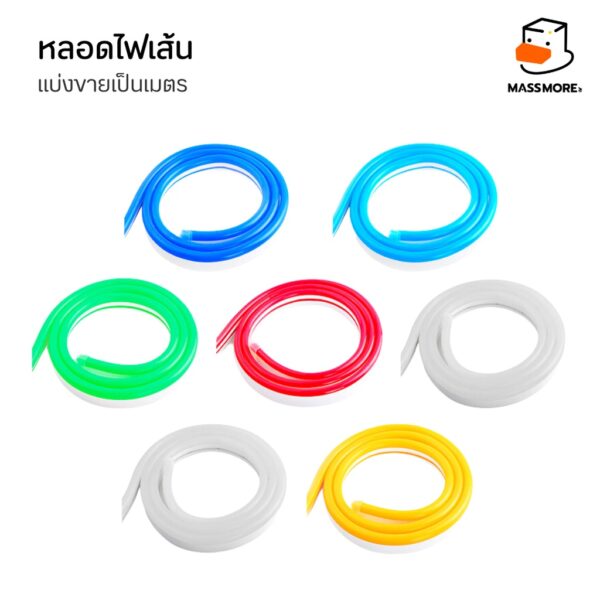 หลอดไฟเส้น แบ่งขายเป็นเมตร 12V Neon Flexible Strip Light SMD 2835 LEDs - Image 2