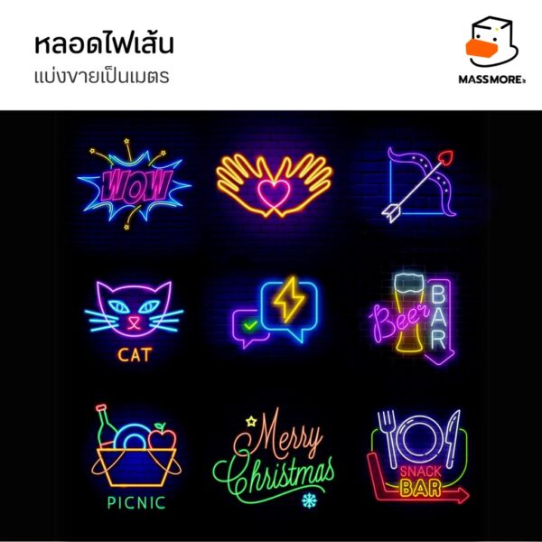 หลอดไฟเส้น แบ่งขายเป็นเมตร 12V Neon Flexible Strip Light SMD 2835 LEDs - Image 8