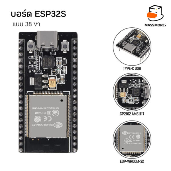NERD Miner V2 ESP32 ชิพ ESP32 S3 Lottery Solo BTC บอร์ด DevKitC ESPminer - Image 8