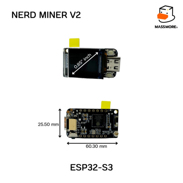NERD Miner V2 TTGO T-Display ESP32 S3 Lilygo หลายรุ่น 1.9 นิ้ว T-QT 1.14 นิ้ว AMOLED 1.91 นิ้ว ESP SOLO BTC Miner - Image 3