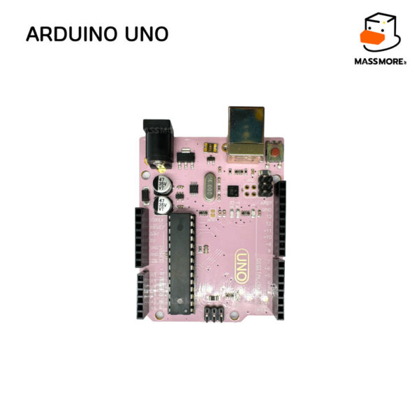 บอร์ด Arduino UNO แถมสาย USB atmega328p CH340G สีขาว หรือ สีชมพู UNO แบบ DIP ถอดเปลี่ยน IC ได้ - Image 3