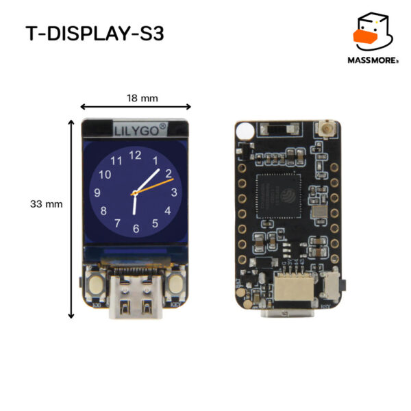 โมดูลหน้าจอ T-Display-S3 1.9 T-QT ESP32-S3 TDisplay AMOLED 1.91 ESP32 TTGO Lilygo LVGL Arduino พร้อมเคส หลายรุ่น - Image 4