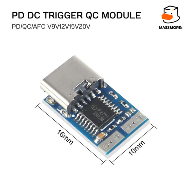 โมดูล PD DC Trigger QC ชิพ IP2721 USB Type-C Module PD/QC/AFC ตัวเลือก 9V 12V 15V 20V - Image 2